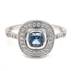 JOYAS LANDEROS - Anillo Agua Marina Plata 925