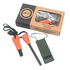 GENERICO - Pedernal De Magnesio + Silbato De Emergencia Supervivencia