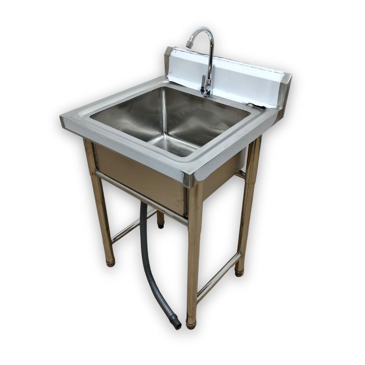 GENERICO - Lavafondo Acero Inoxidable 60x60 cm con Grifería para Cocina Industrial o Doméstica