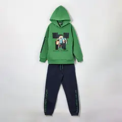 MINECRAFT - Conjunto Buzo Niño Verde Build Create Explore