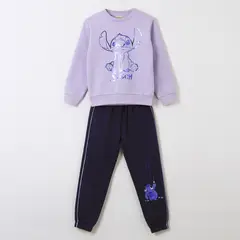 DISNEY - Conjunto Buzo Niña Morado Lilo & Stitch
