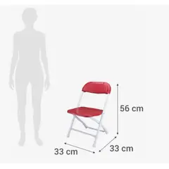 GENERICO - Silla Plegable Niños - Rojo