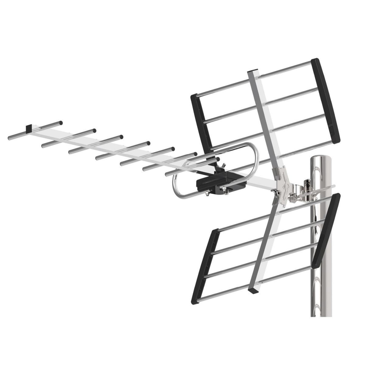 TECNOLAB - Antena Exterior TV Digital 13 dB Aluminio Alta Señal - SC