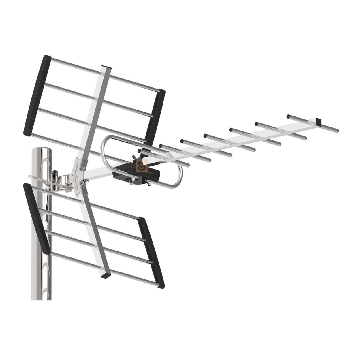 TECNOLAB - Antena Exterior TV Digital 13 dB Aluminio Alta Señal - SC