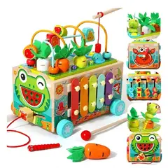 GENERICO - Jaunty Juguete Montessori De Madera Para Niños De 1, 2, 3 .