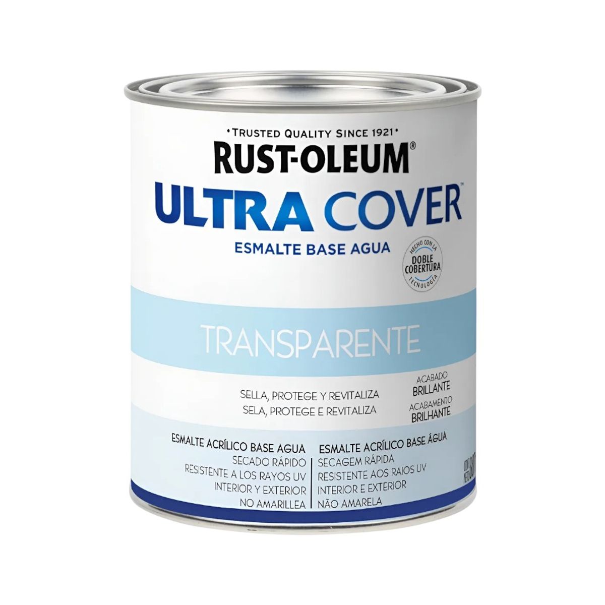 RUST OLEUM - Pintura Laca Ultra Cover Transparente Brillante Brochable 887ml