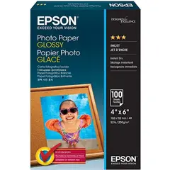 EPSON - Papel Fotográfico Glossy 4'' x 6'' 100 Hojas