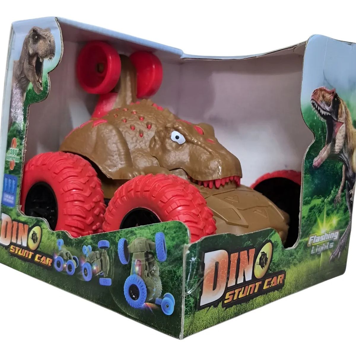 GENERICO - Dino Stunt Car - Carro Juguete Con Luces Y Sonido