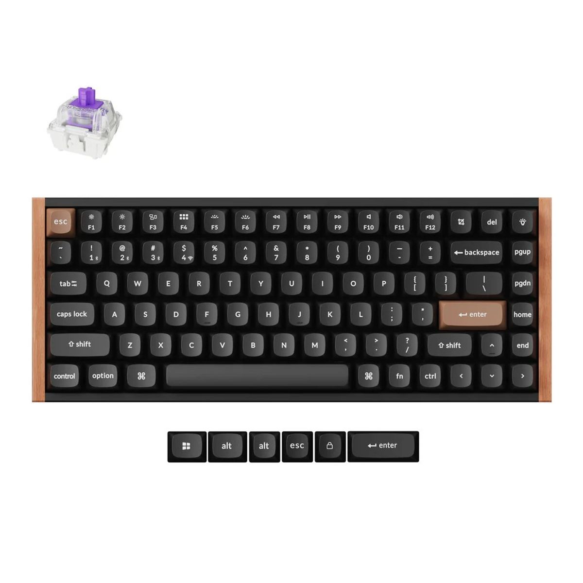 - Teclado Mecánico Gamer Inalámbrico Keychron K2 He Magnetico Negro