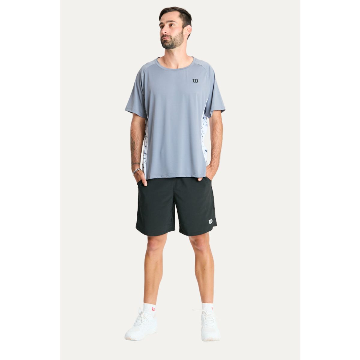 WILSON - Polera Deportiva Hombre Gris Wilson