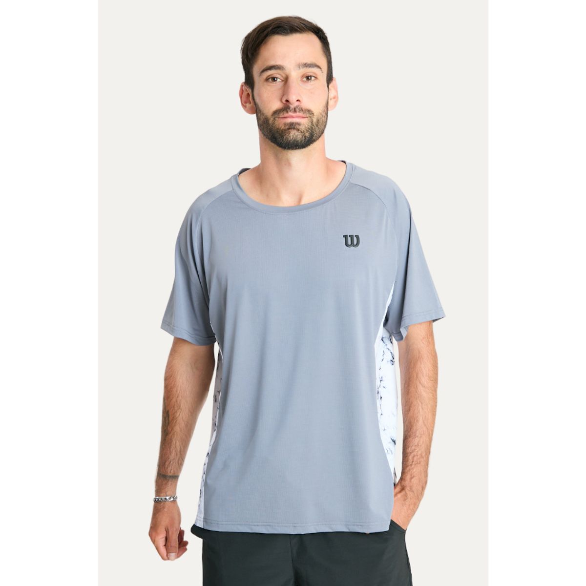 WILSON - Polera Deportiva Hombre Gris Wilson