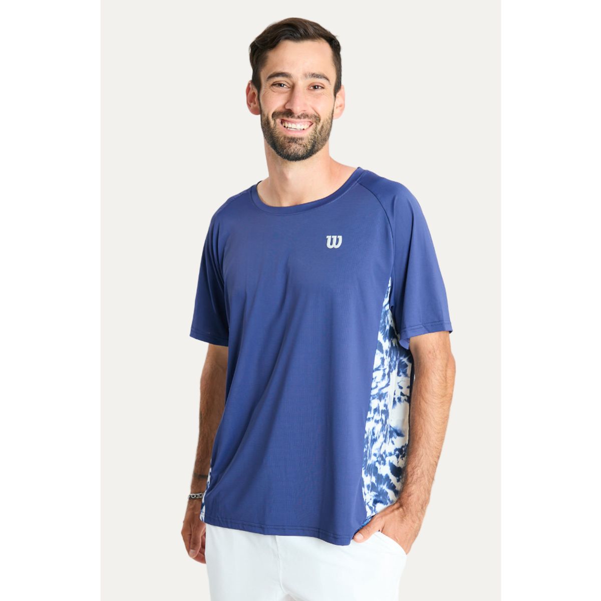 WILSON - Polera Deportiva Hombre Azul Wilson