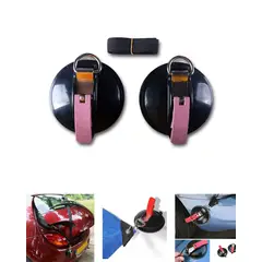 GENERICO - Kit 2 Ventosas Anclaje Con Correa Para Autos Camping