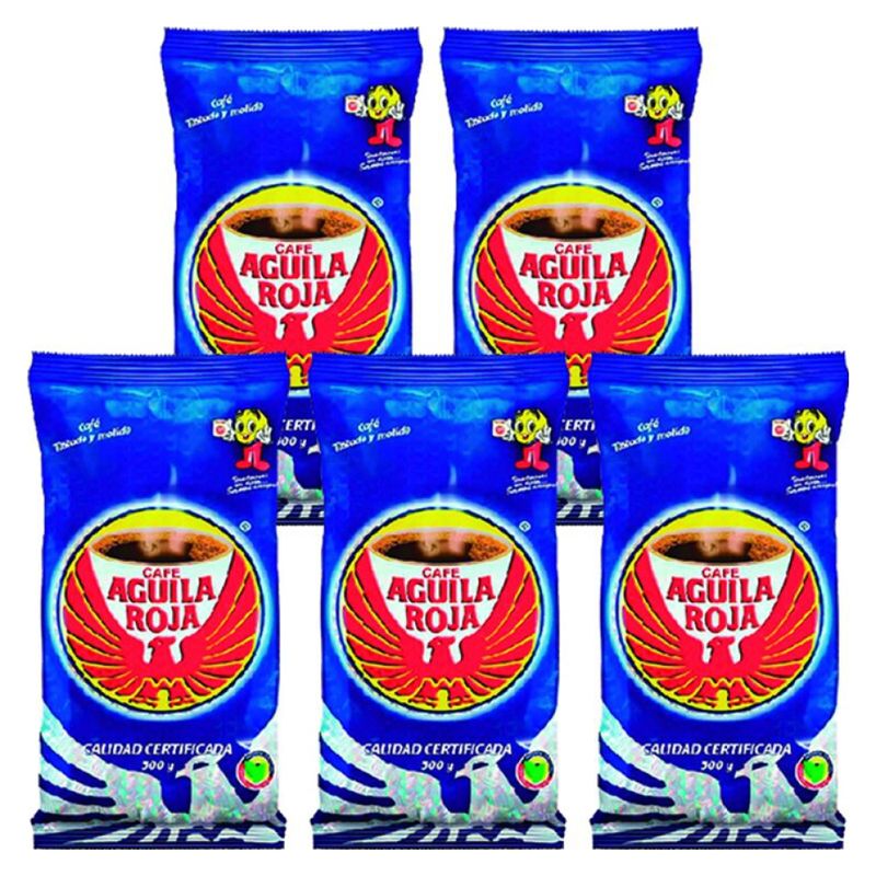 AGUILA ROJA - Pack 5 un. Café Aguila Roja Tostado Molido 500 gr