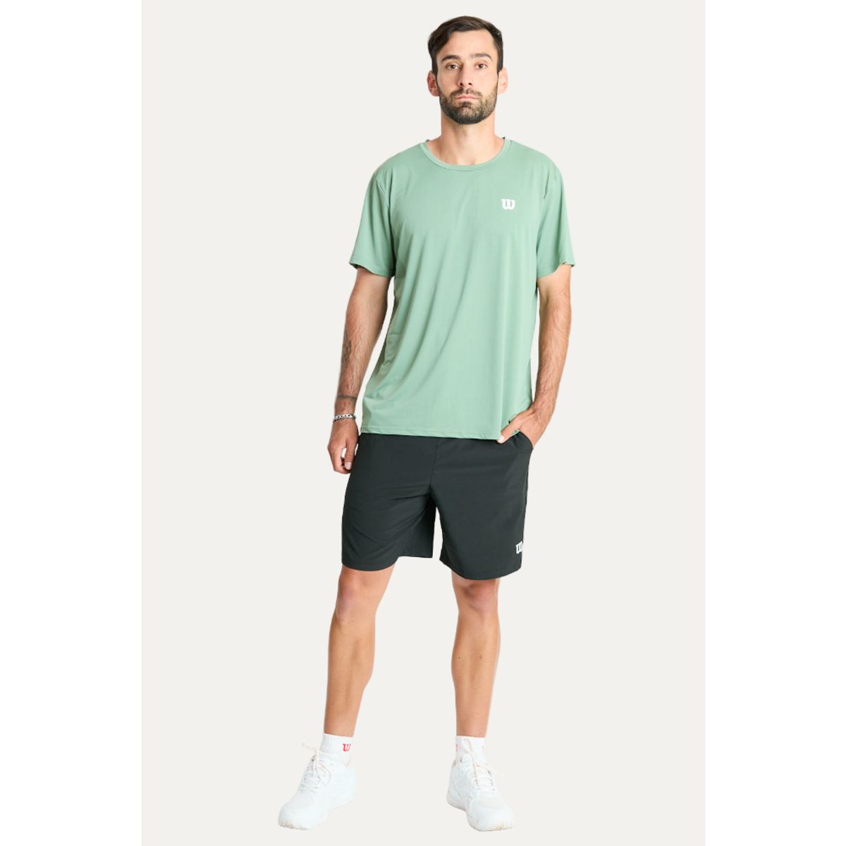 WILSON - Polera Deportiva Hombre Verde Wilson