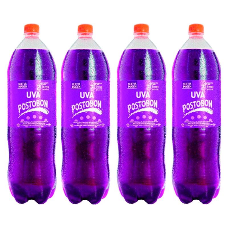 POSTOBON - Pack 4 Un. Bebida Postobon Uva 2 Lts.