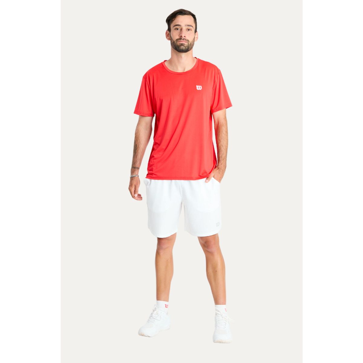 WILSON - Polera Deportiva Hombre Roja Wilson