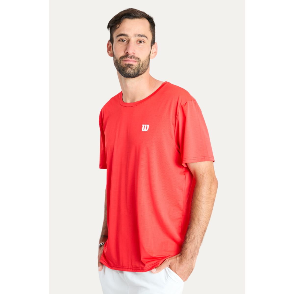 WILSON - Polera Deportiva Hombre Roja Wilson