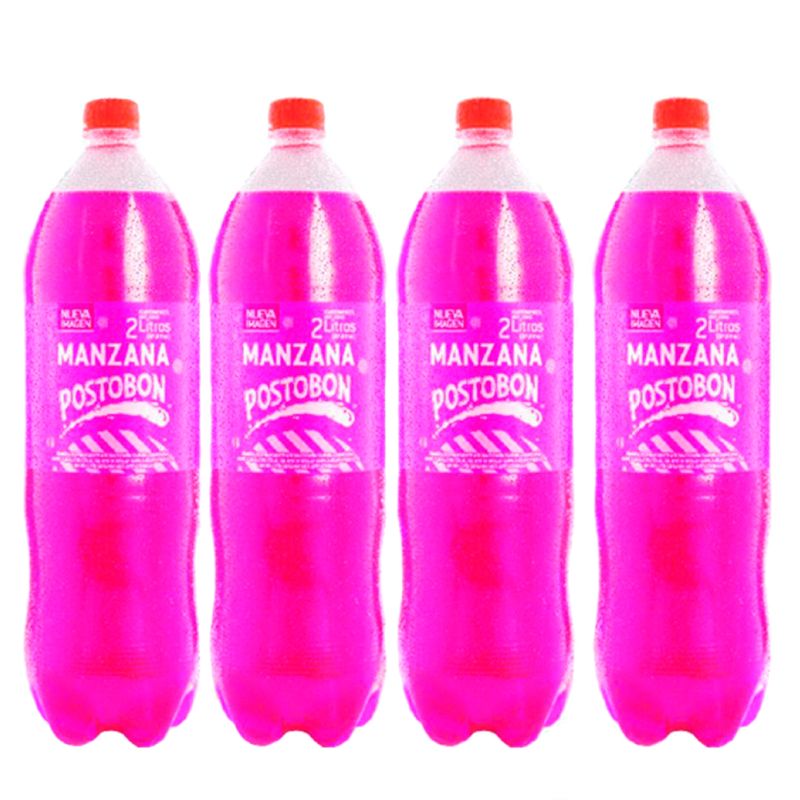 POSTOBON - Pack 4 Un. Bebida Postobon Manzana 2 Lts.