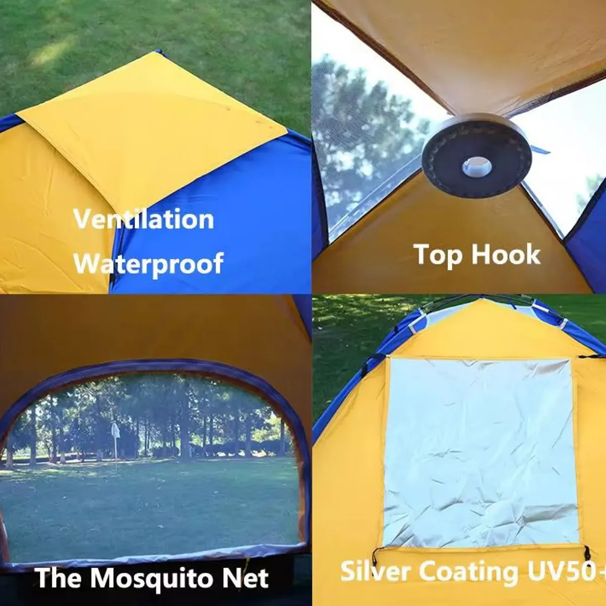 GENERICO - CARPAS PARA CAMPING 2PERSONAS DOBLE CAPA IMPERMEABLE