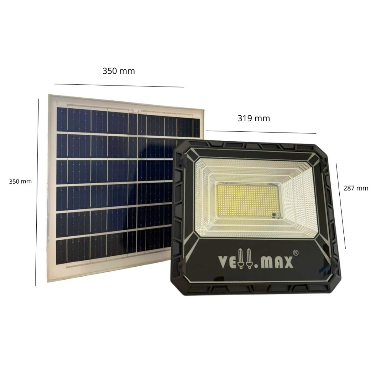 AVC Y VELL MAX - Proyector LED con Panel Solar 200W 6500K