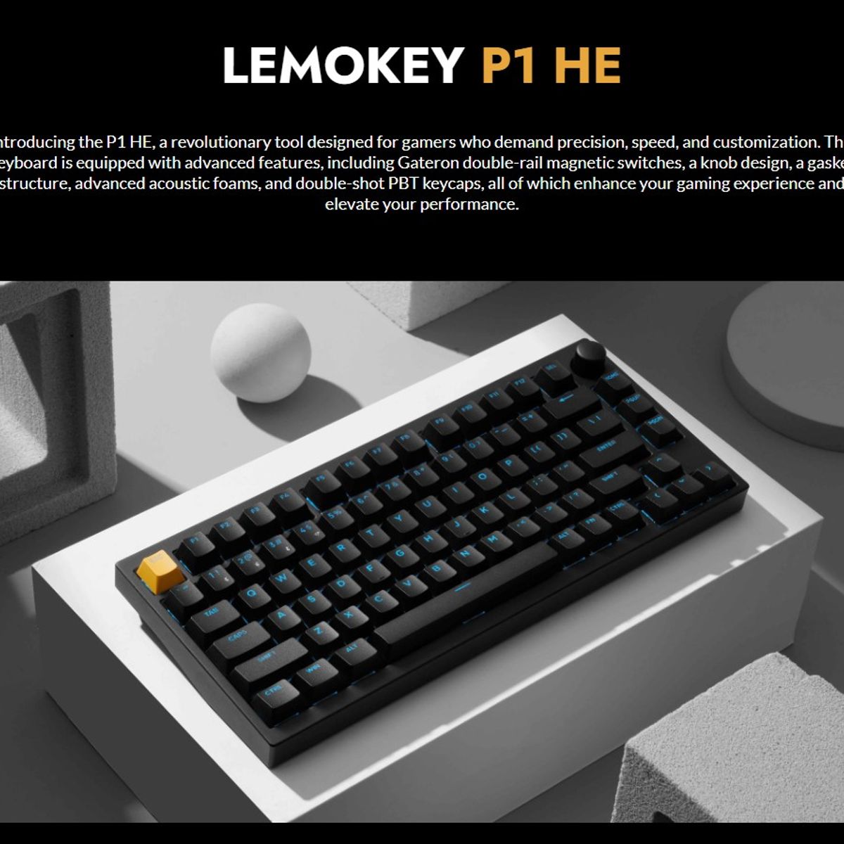 BANANA TIENDA - Teclado Gamer Inalámbrico Lemokey P1 He Switch Magnetico