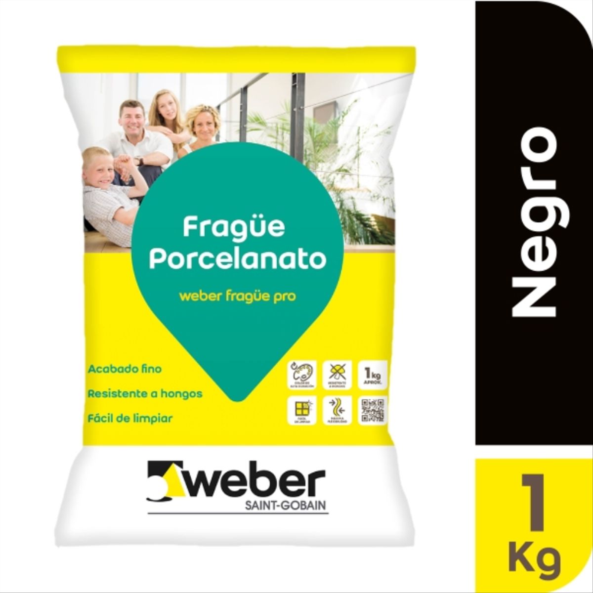 Fragüe porcelanato negro 1 kg, marca WEBER - Foto Principal