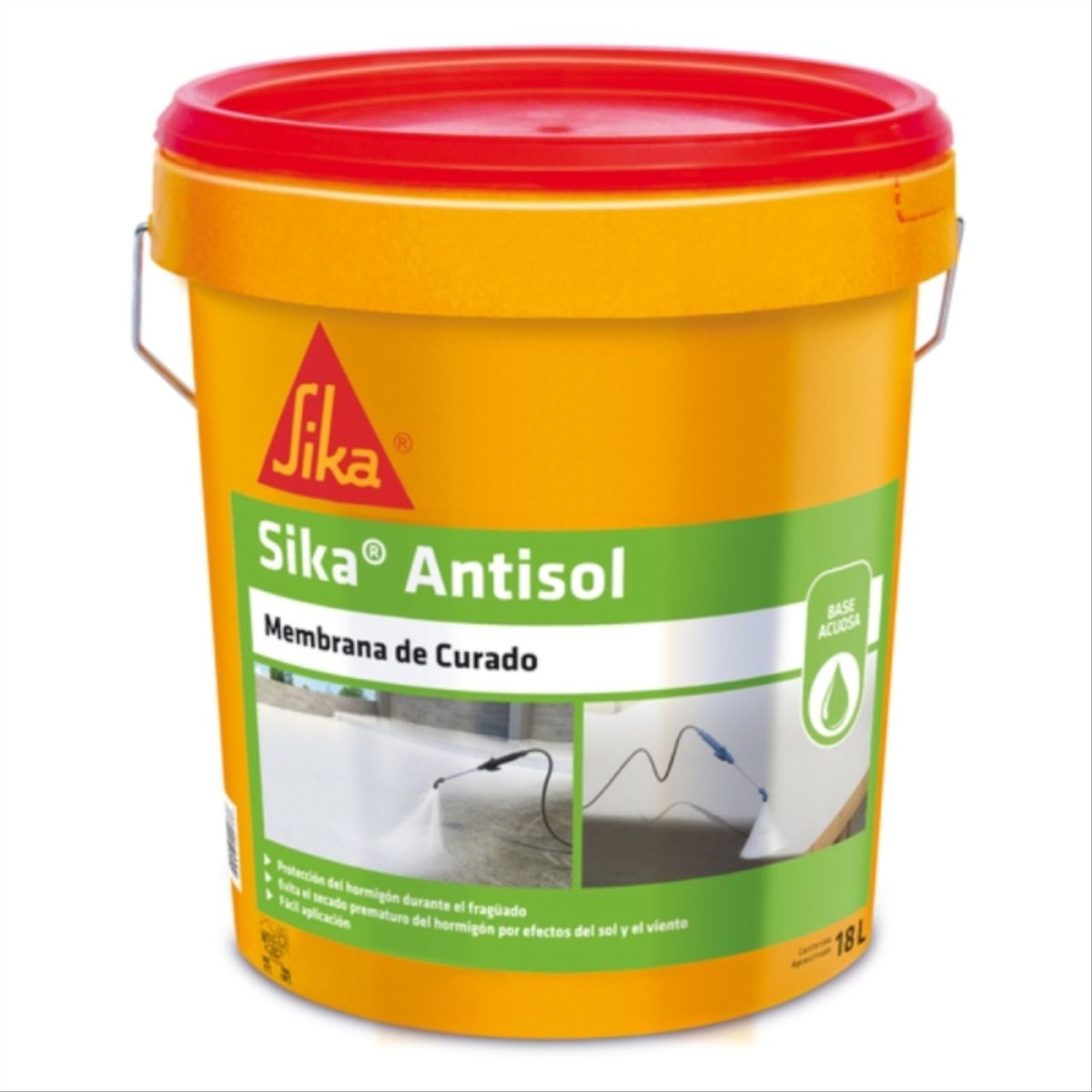 Membrana de curado Antisol 18lt, marca SIKA - Foto Principal