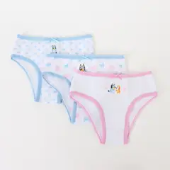 BLUEY - Tripack Calzón Niña Blanco Full Print Flores