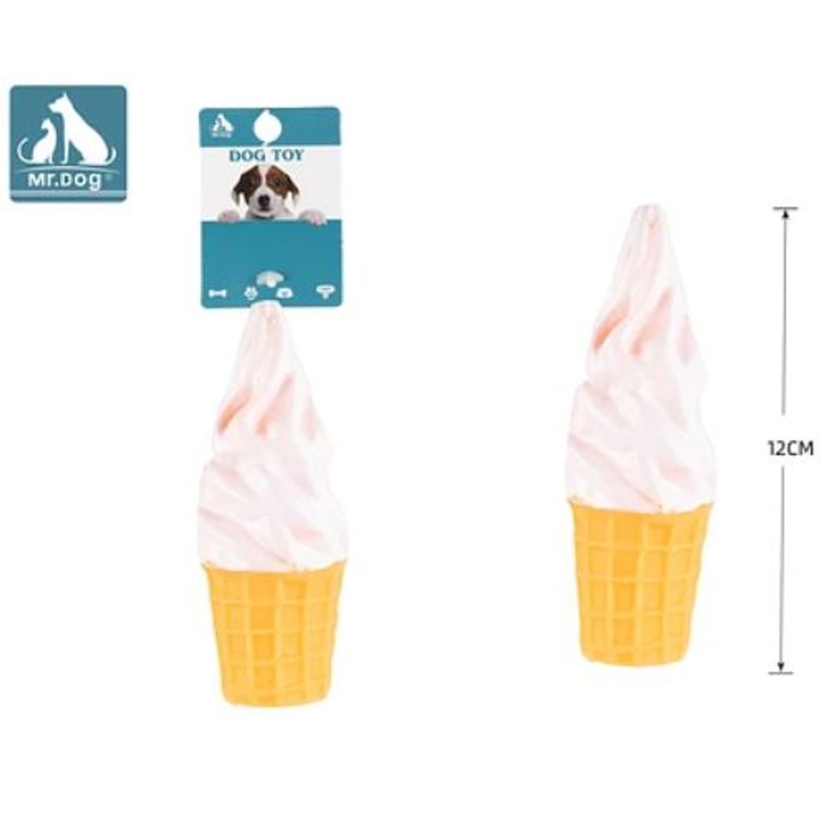 GENERICO - Juguete de helado puntiagudo para perro 12cm