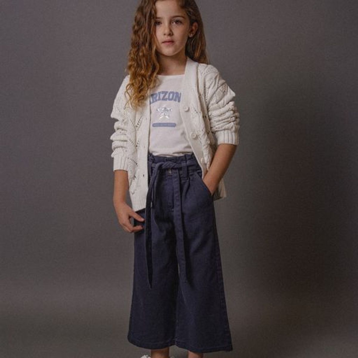 COLLOKY - Chaleco Beige Niña 7545