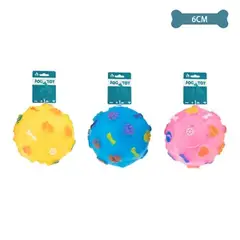 GENERICO - Pelota en forma de hueso con huellas de patas 66cm color Amarillo