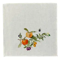 TUYO PRINT - Set 4 Servilletas Frutas - Lino Poliester -