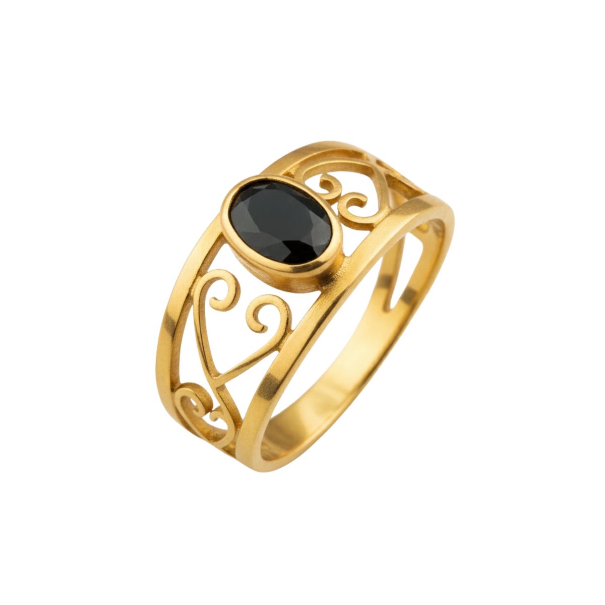 JB JOYAS BARON - Anillo Oro 18kt Filigrana Oval Circonita