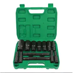 GENERICO - Juego Dados Largos De Impacto 8-32 Mm 15 Piezas