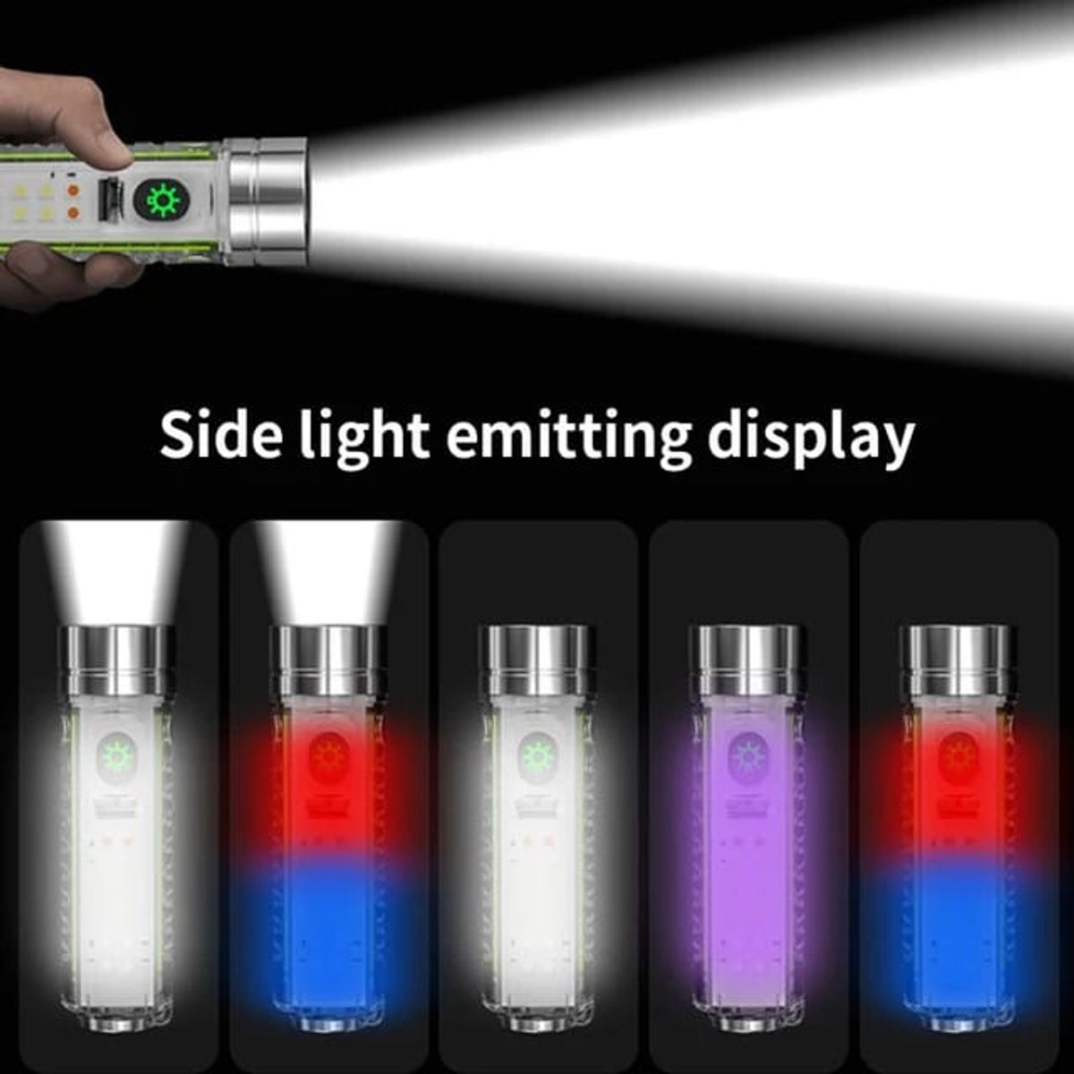 IRM - Mini Linterna Led Táctica Con Zoom Largo Alcance