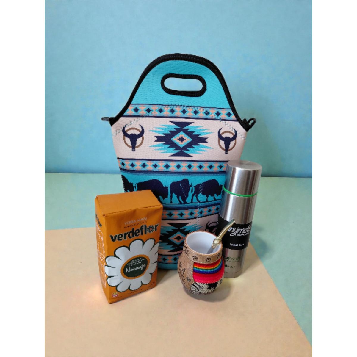 GENERICO - Set Mate + Yerba + Bombilla + Termo  Y Bolso Matero