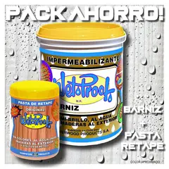 WETPROOF - BARNIZ MADERA EXTERIOR WET PROOF® BLANCO 1 GL + PASTA RETAPE WET PROOF® BLANCO 1-2 KG PACK AHORRO