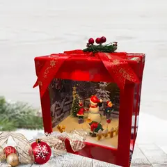 GENERICO - CAJA DE REGALO CIUDAD NAVIDEÑA MÚSICA LUZ Y MOVIMIENTO