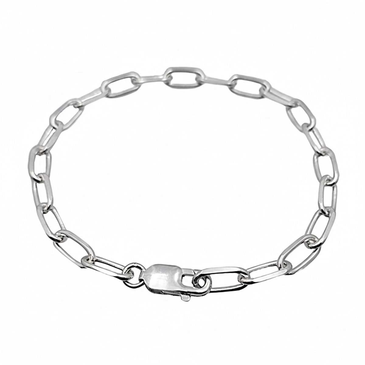JOYAS MYTOKE - Pulsera Hombre Plata 950 Eslabon Redondeado Gruesa