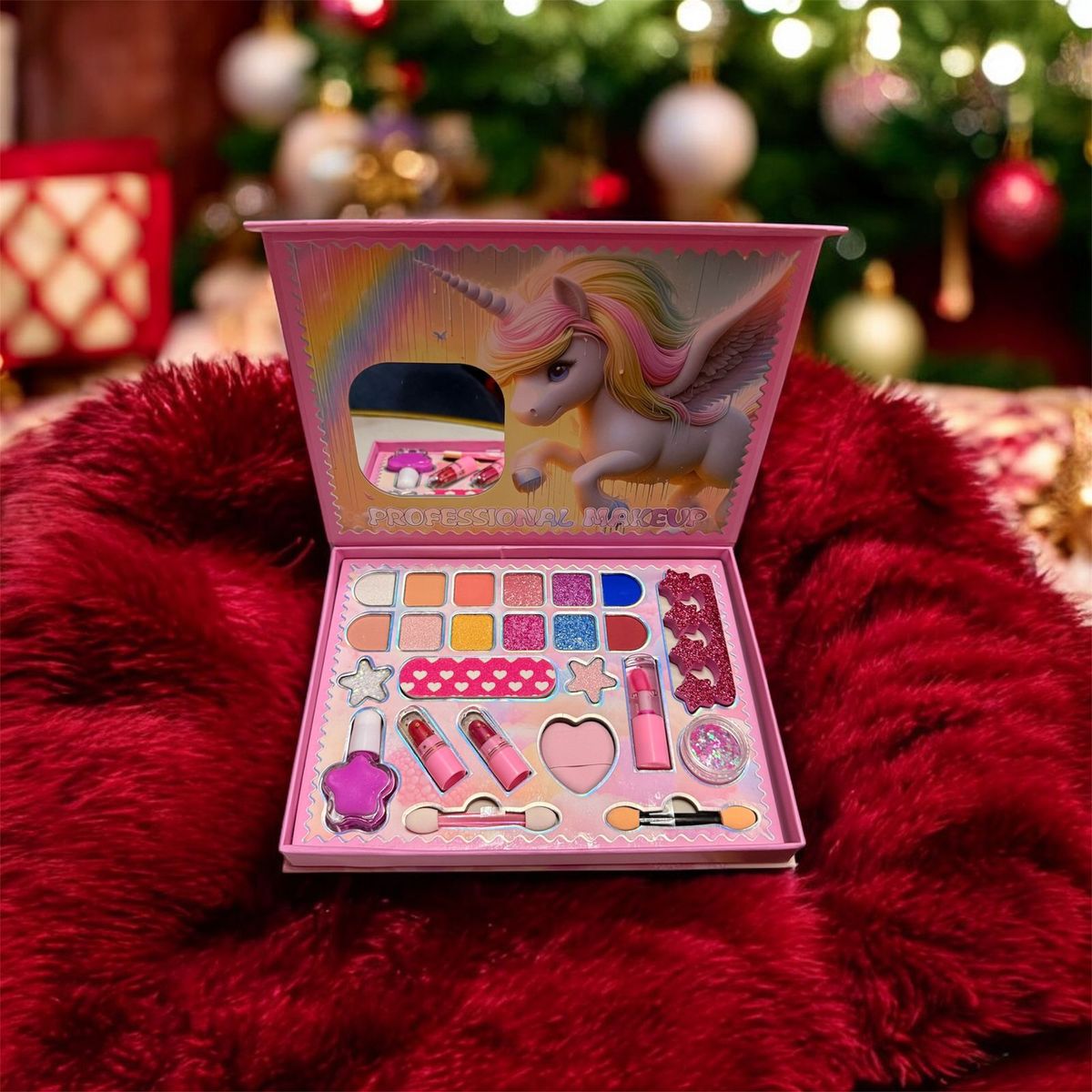 GENERICO - Set De maquillajes Infantil  De Niñas  Unicornio Paleta