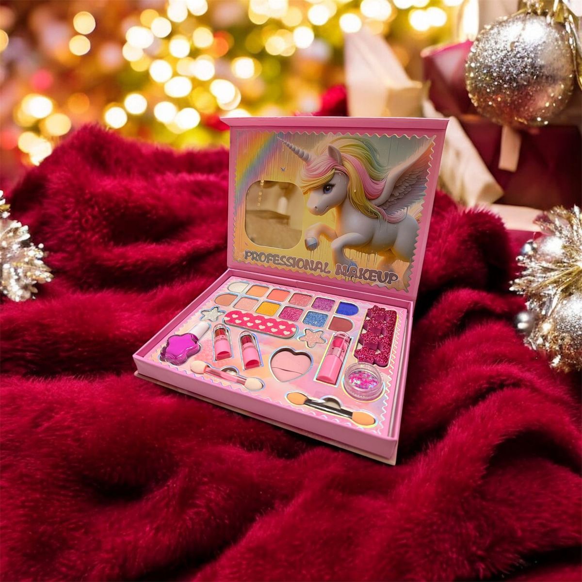 GENERICO - Set De maquillajes Infantil  De Niñas  Unicornio Paleta