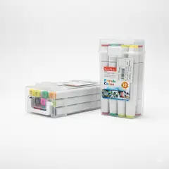 GENERICO - Marcadores Doble Punta 12 Colores Surtidos Para Dibujo