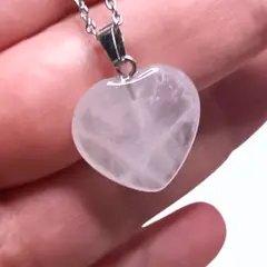 GENERICO - Collar con piedra cuarzo rosa en punta