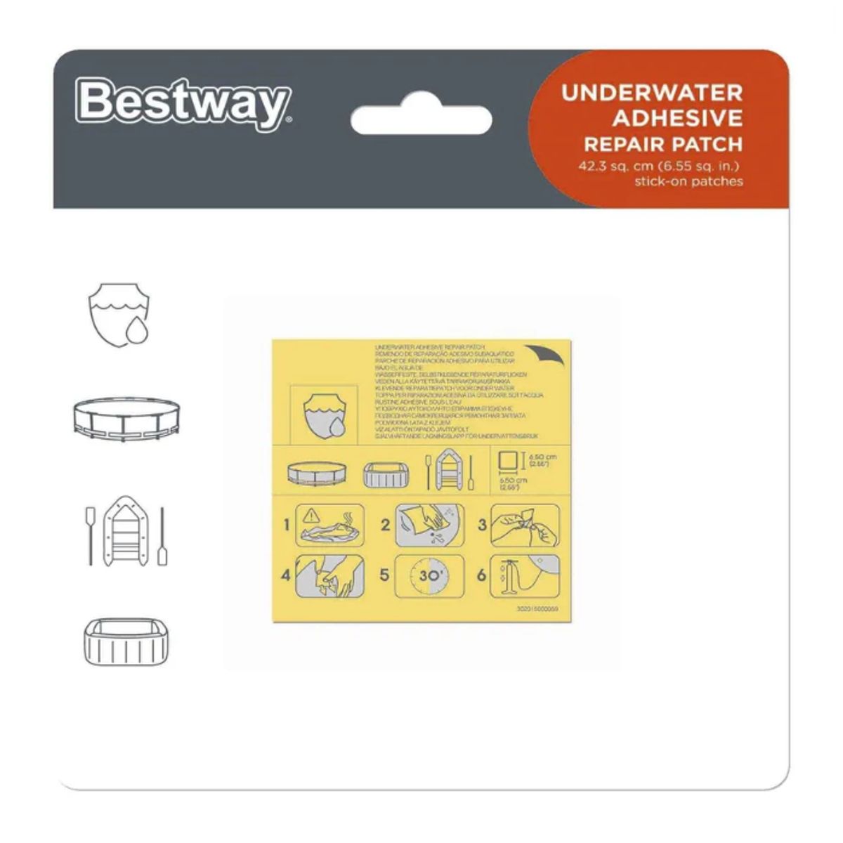 BESTWAY - 10 Parches De Reparacion Piscinas Estructurales Inflables BESTWAY
