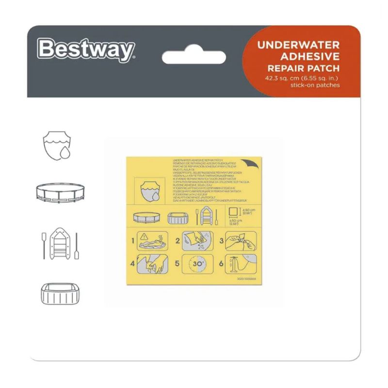 BESTWAY - 10 Parches De Reparacion Piscinas Estructurales Inflables BESTWAY