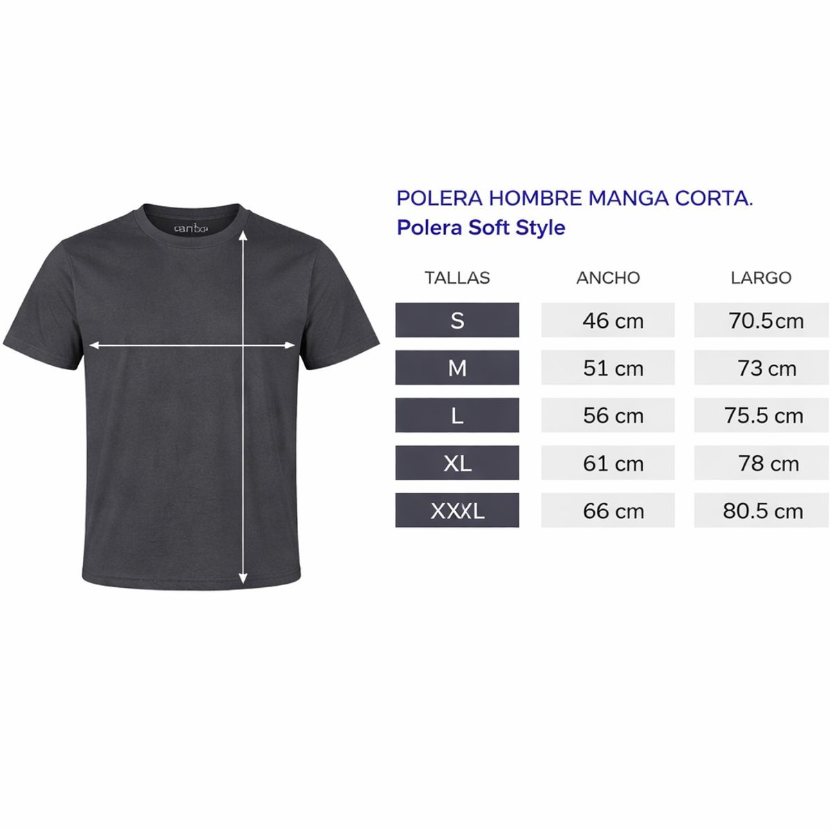 CREA PRINT - POLERA 100 % ALGODON MC HOMBRE CUELLO REDONDO