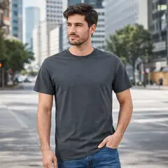 CREA PRINT - POLERA 100 % ALGODON MC HOMBRE CUELLO REDONDO