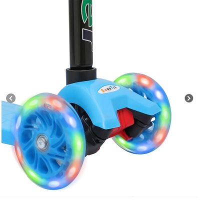 Imagen 2 del producto SCOOTER MONOPATÍN AJUSTABLE LUZ LED 3 RUEDAS COLOR AZUL
