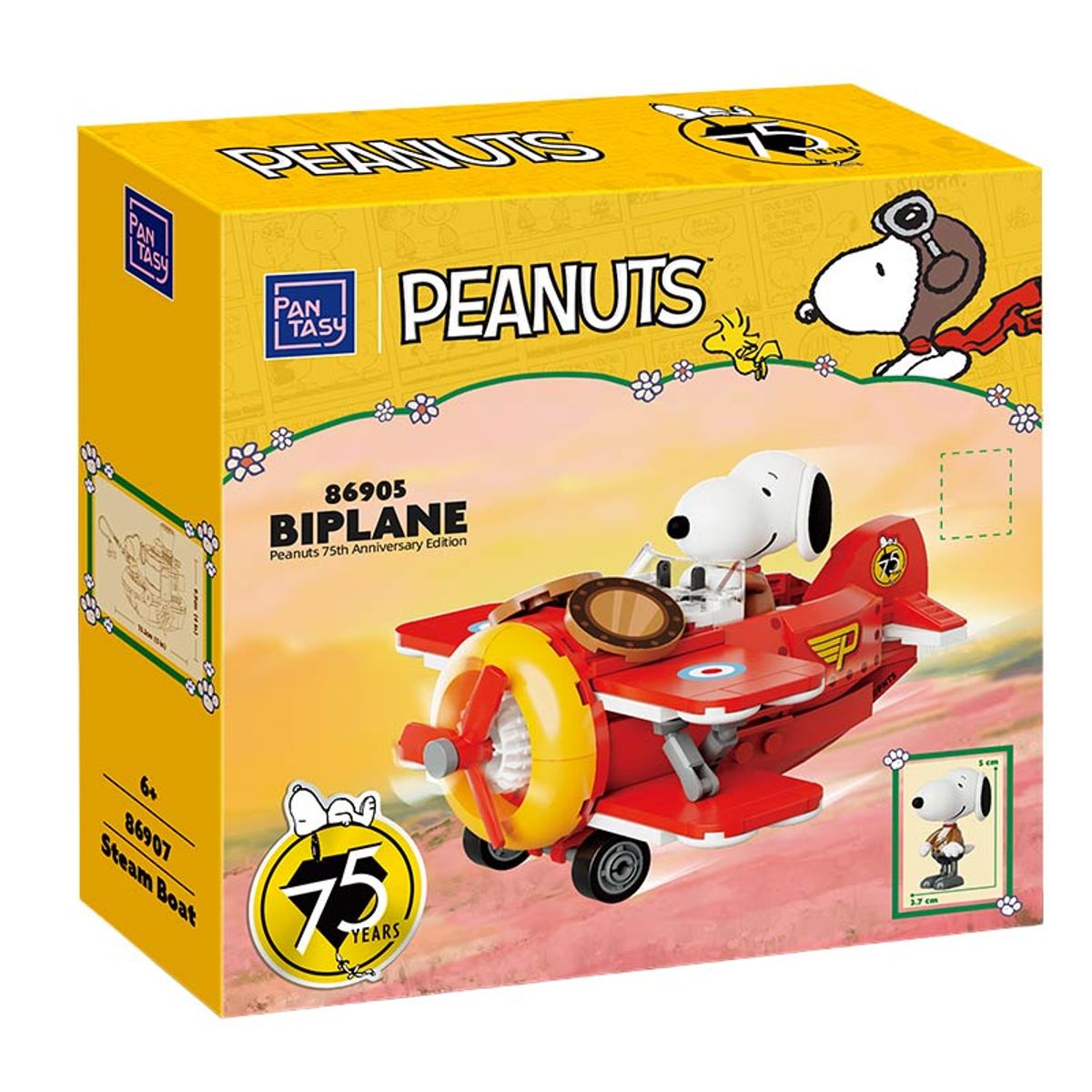 PANTASY - ️ Snoopy Aviador en Biplano – Puzzle de Construcción Pantasy 86905